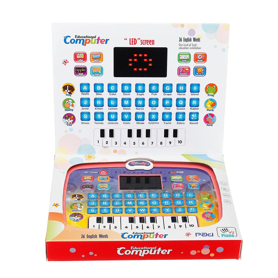 Early Educational Learning Laptop Children Piano Music and English Letter Learning Machine For Home Children Gift - MRSLM