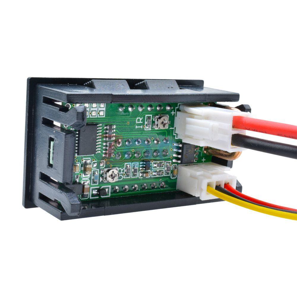 5pcs DC 100V 10A 0.28 Inch Mini Digital Voltmeter Ammeter 4 Bit 5 Wires Voltage Current Meter with LED Dual Display - MRSLM