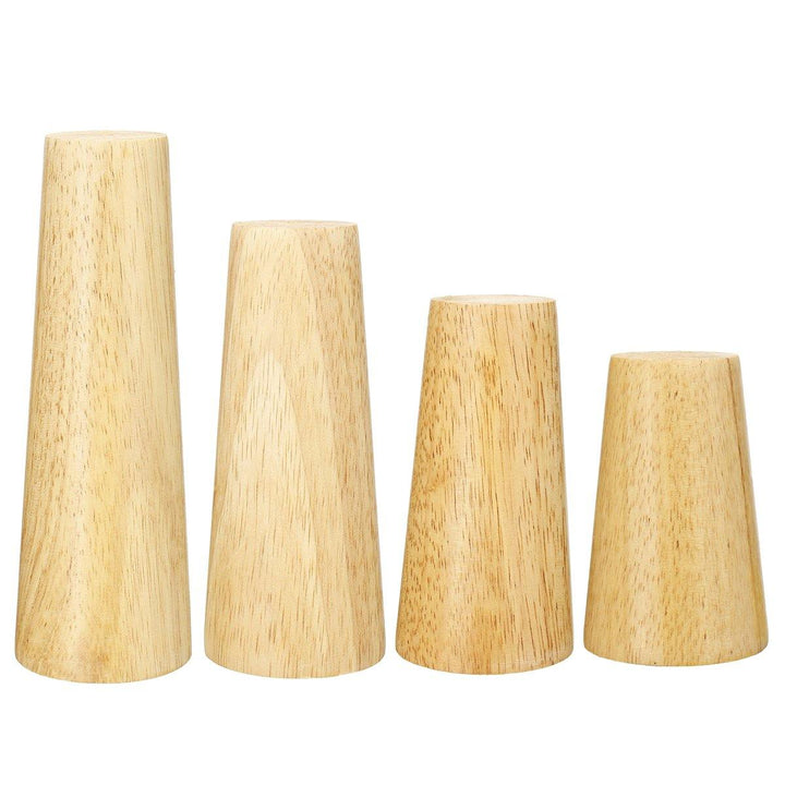 4Pcs/Set Solid Wooden Cone Angled Furniture Legs Kit Sofa Table Chair Stool Part Leg Support - MRSLM