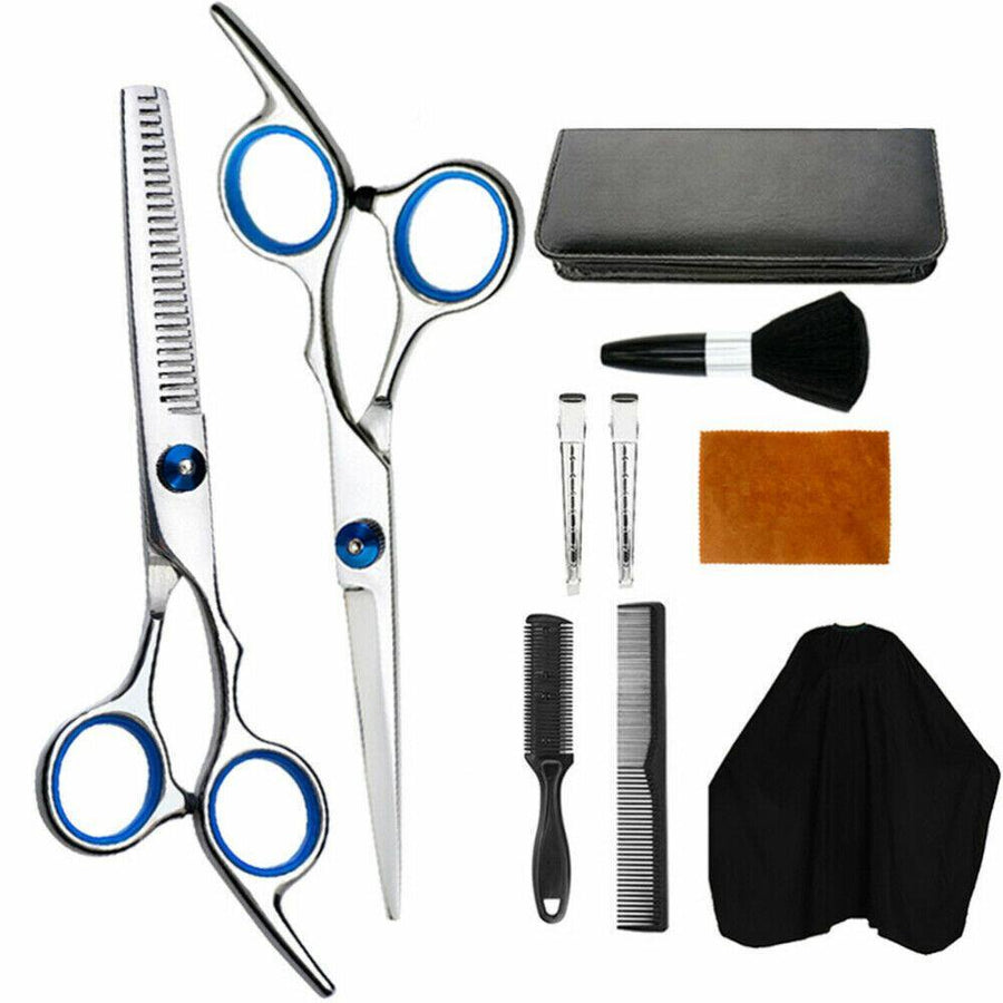 Hair Cutting Thinning Scissors Shears Barber Salon Hairdressing Brush Cape Clips - MRSLM
