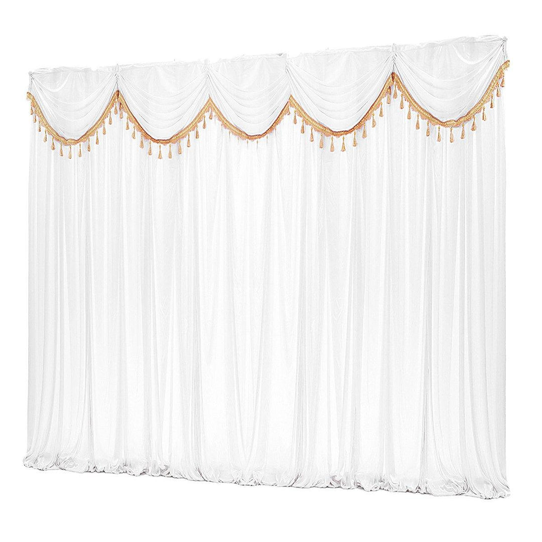 Wedding Party Backdrop Curtains Background Decor Draping Removable Swags Decor - MRSLM