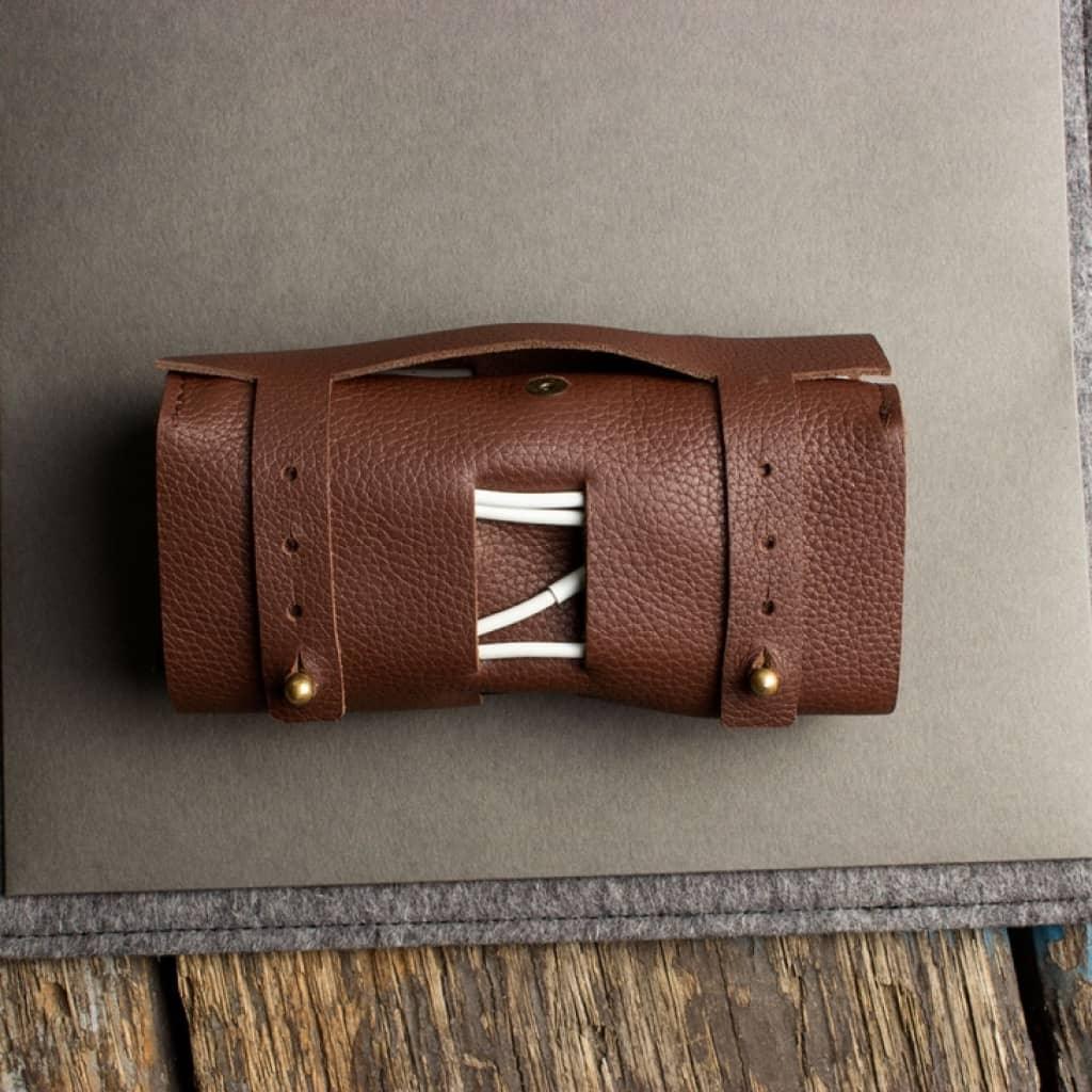 Brown Leather Cord Wrap - MRSLM