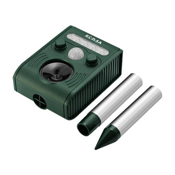 KC-JK369 Garden Ultrasonic PIR Sensor Solar Animal Dispeller Strong Flashlight Dog Repeller - MRSLM