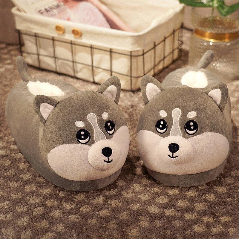 Cute plush home slippers, view 8 - MRSLM