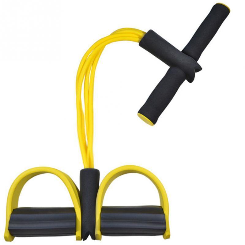 Natural Latex Foot Pedal Elastic Pull Rope with Handle Fitness Equipment Bodybuilding Expander - MRSLM