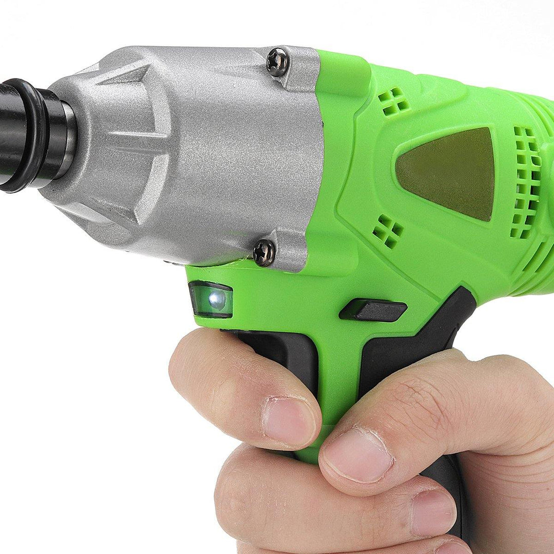 98/128/168VF Cordless Electric Wrench 3300 /min Speed Household DIY Car Repair Impact Wrench With LED Lights - MRSLM