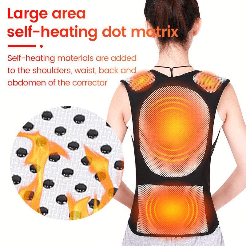 Tourmaline Self Heating Magnetic Therapy Waist Shoulder Back Posture Corrector Spine Support Back Brace Self-heating Vest Belt - MRSLM
