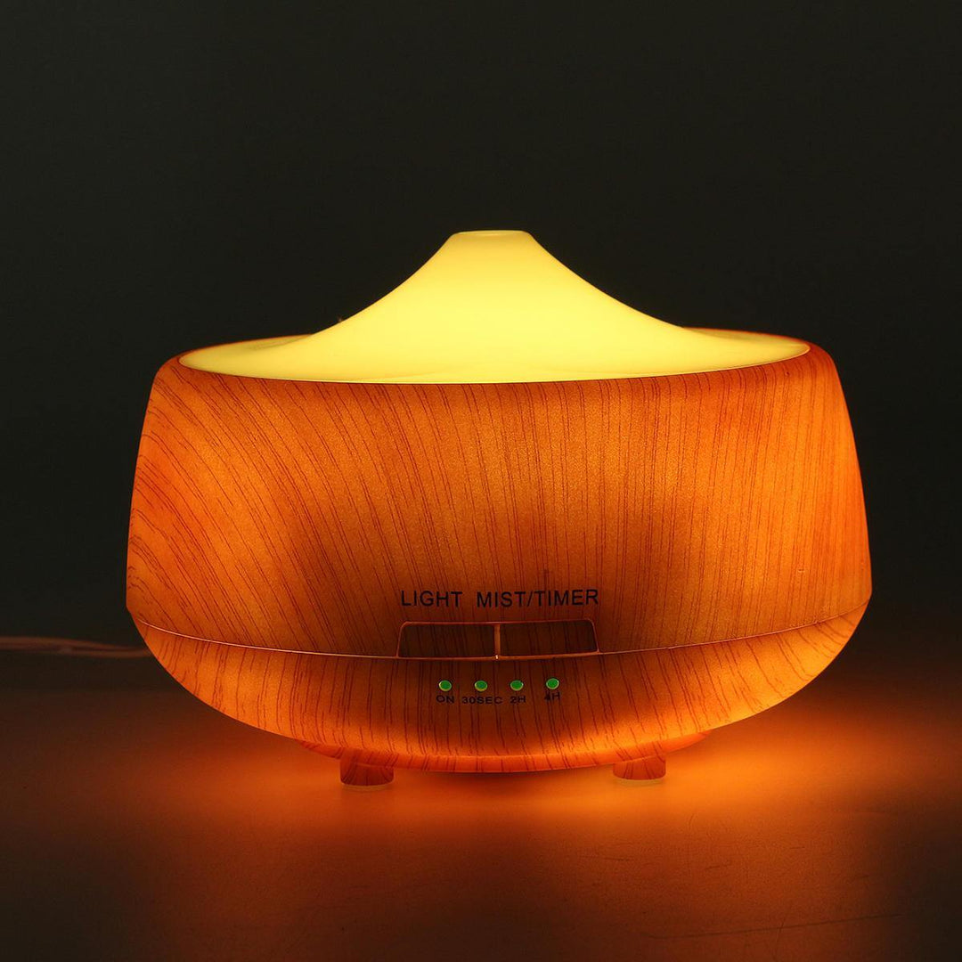 Ultrasonic Color-changing Wood Grain LED Aroma Diffuser Humidifier Aromatherapy Spa Essential Oil - MRSLM