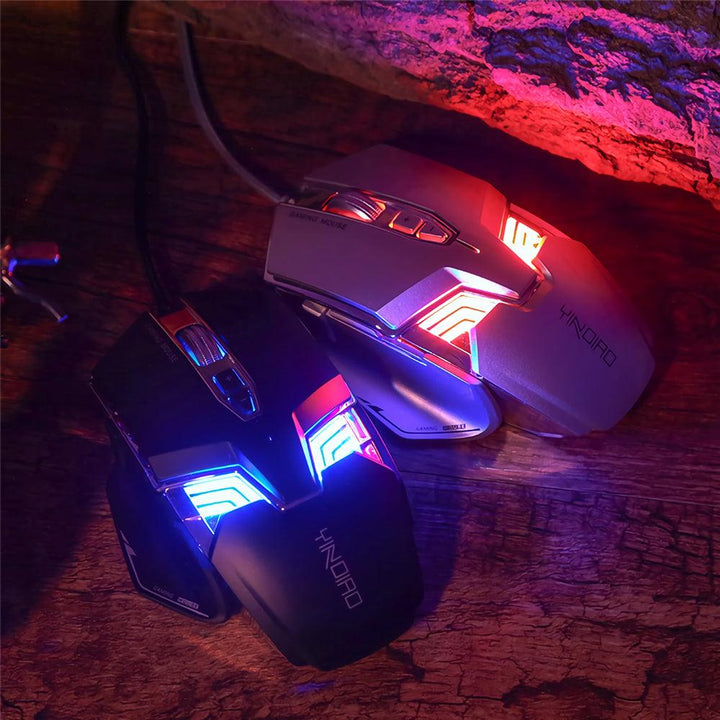 YINDIAO G403RS Wired Game Mouse 7200DPI Optical Game Mice For Computer Laptop PC Computer Support Macro Programming - MRSLM