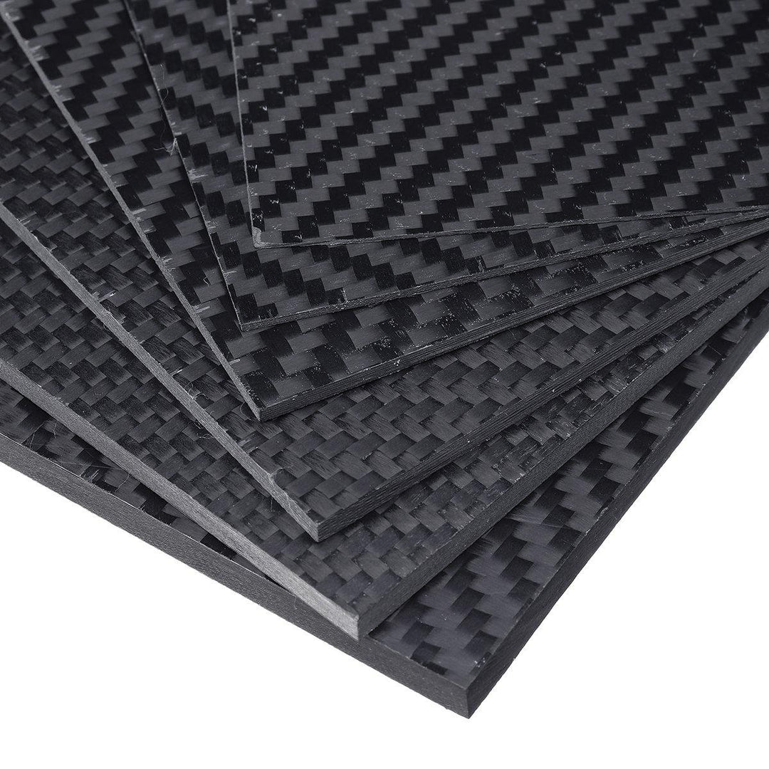 100x250x(0.5-5)mm Black Matte Twill Carbon Fiber Plate Sheet Board Weave Carbon Fiber Pannel Various Thickness - MRSLM