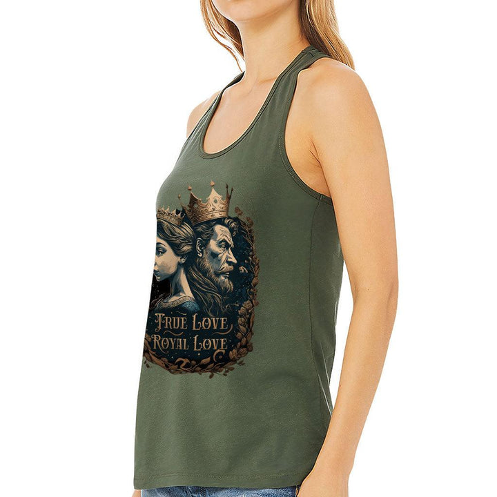 Royal Love Women's Racerback Tank - Printed Tank Top - Colorful Workout Tank - MRSLM
