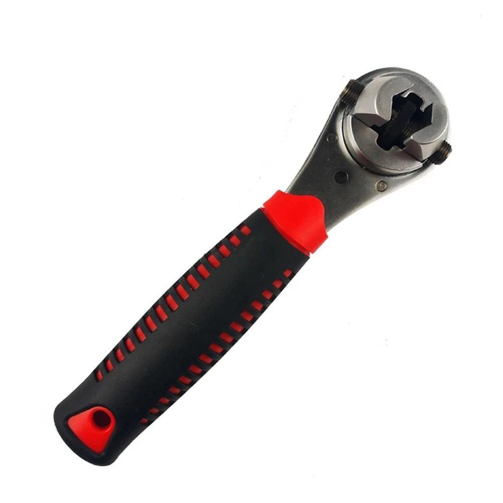 Multifunctional 6-22mm Ratchet Wrench Adjustable Universal Key Torque Spanner Plumbing Pipe Auto Multitool Repairing Tool - MRSLM