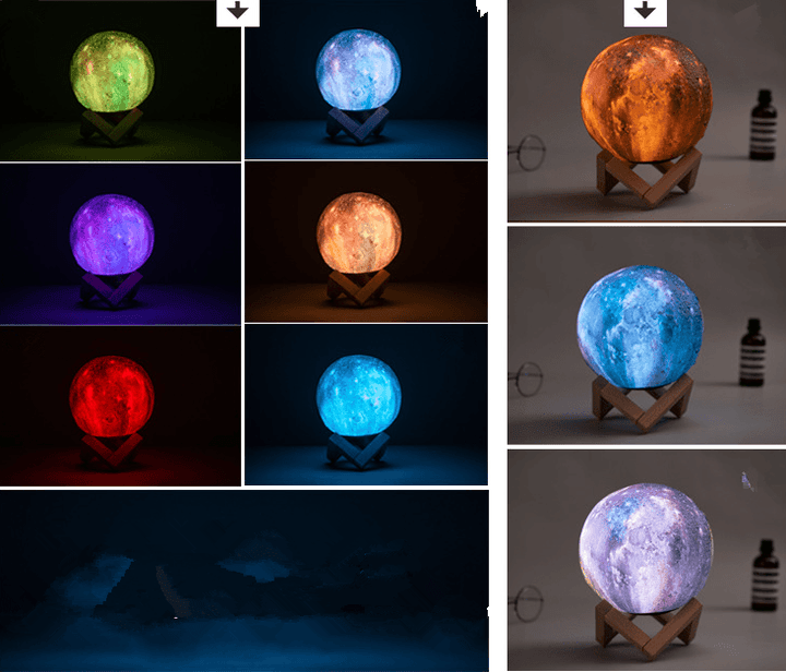 3D Printing Lunar Light Painting Creative Gift Night Light - MRSLM