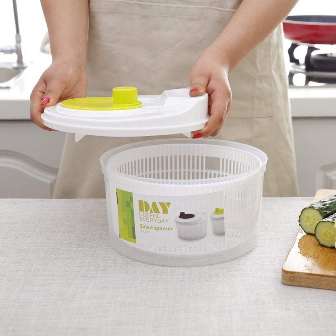 Portable Vegetable Spin Dryer Dehydrator Household Drainer Salad Spinner for Kitchen Drying Tool - MRSLM