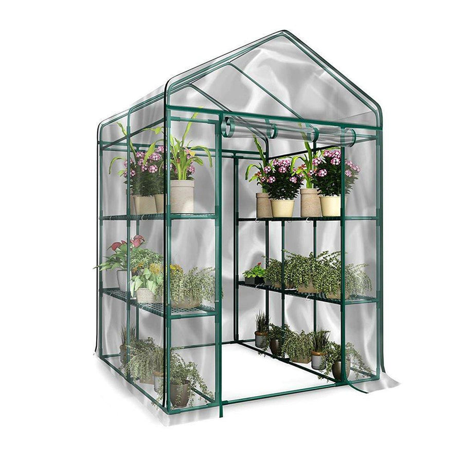 3-Tier Greenhouse 6 Shelves PVC Cover Garden Cover Plants Flower House w/ Shelf - MRSLM