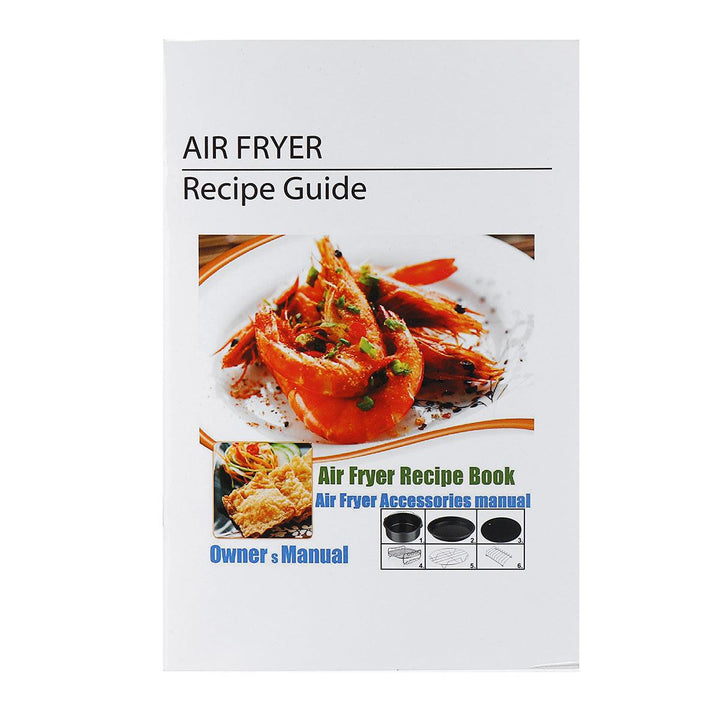 8Pcs 8 Inch Air Fryer Accessories Set Chips Dish Baking Pizza Pan Kitchen Toolss 5.2~5.8QT - MRSLM