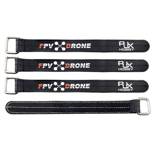 4 PCS RJX Magic Tie Down Anti Skid Battery Strap with Metal Clasp for RC Drone Battery - MRSLM