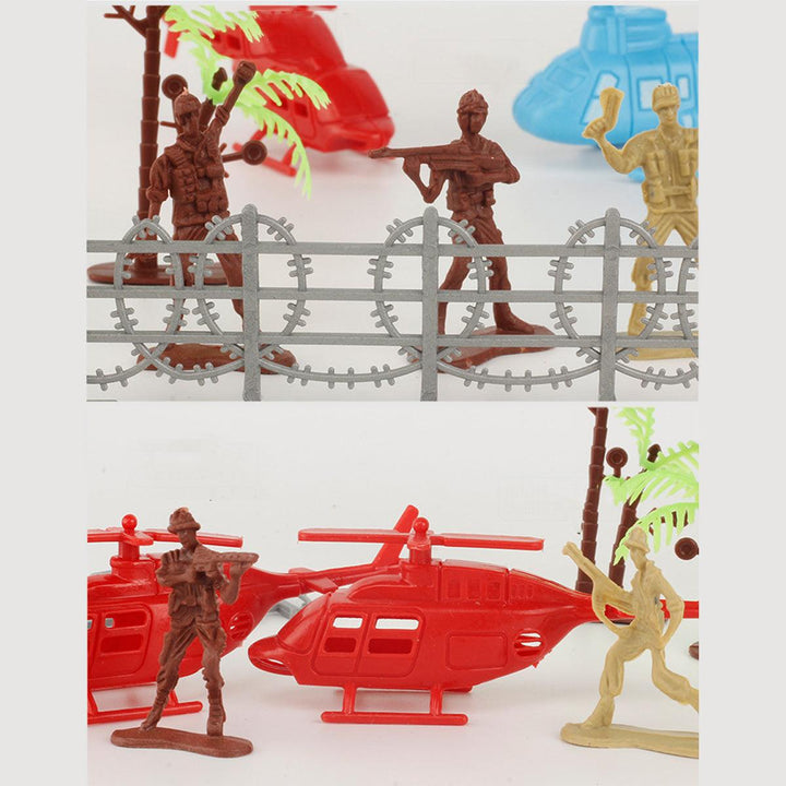 86Pcs PVC Military Soldier Static Diecast Model Decoration Toy Set for Kids Gift - MRSLM
