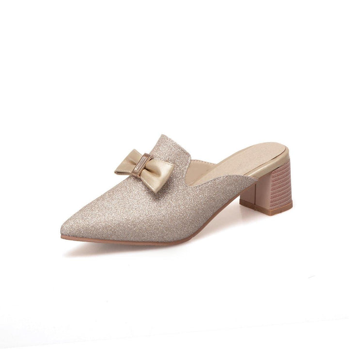 Women's New Bow Knot Pointed Toe Slippers - MRSLM