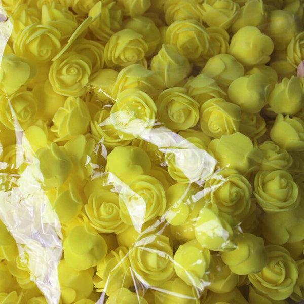 50pcs 2.5cm Artificial Roses PE Foam Rose Flower Wedding Party Home Decoration Valentine's day Fake Flowers - MRSLM
