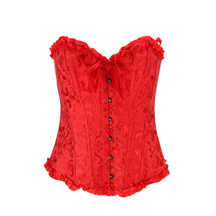 S-3XL Red Palace Women Party Bustier Boned Corset Gothic Body Shaper Sets - MRSLM