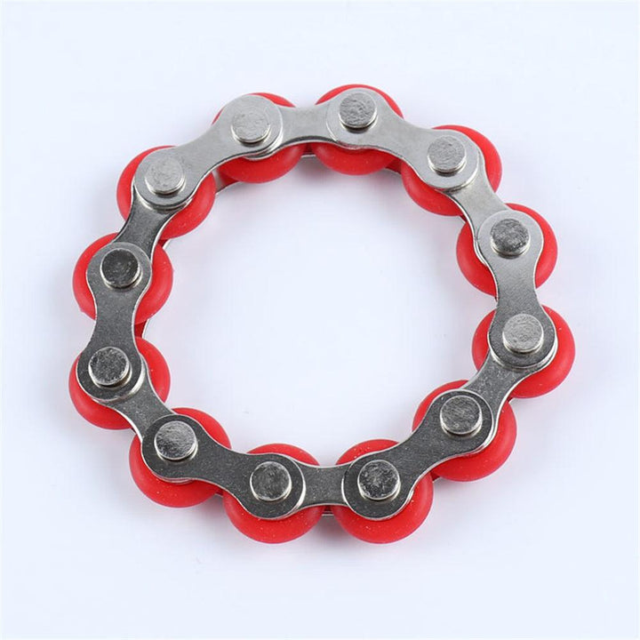 12 Section Stainless Steel Decompression Chain Bike Chain Fidget Toy Anti Stress Toy For Kids Adults Students - MRSLM