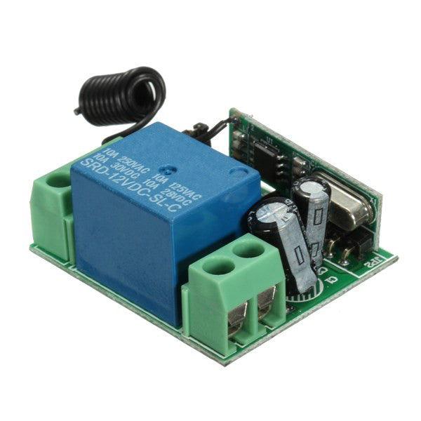 315MHz DC 12V 10A Wireless Remote Control Switch Relay Transmitter Receiver - MRSLM