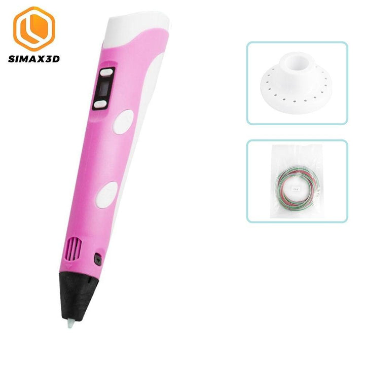 SIMAX3D® Pink 2nd Generation 3D Printing Pen with USB Power Cable - MRSLM