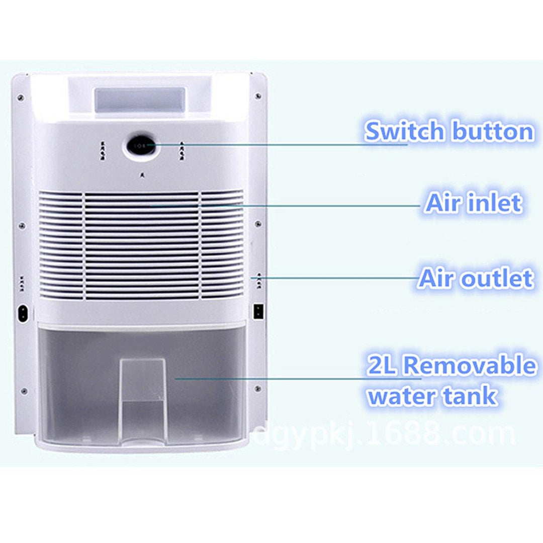 2L 220V Portable Home Office Air Dryer Electric Mini Desiccant Dehumidifier - MRSLM