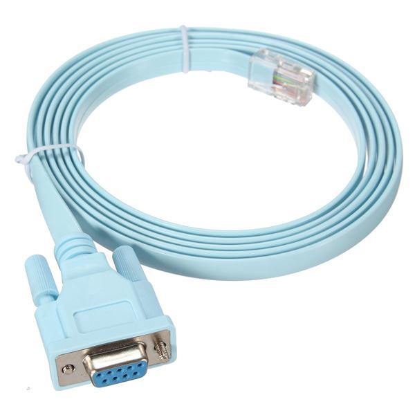 1.8M RJ45 Plug to DB9 D-SUB VGA 9 Pin Male Cable Adapter Converter Connector - MRSLM