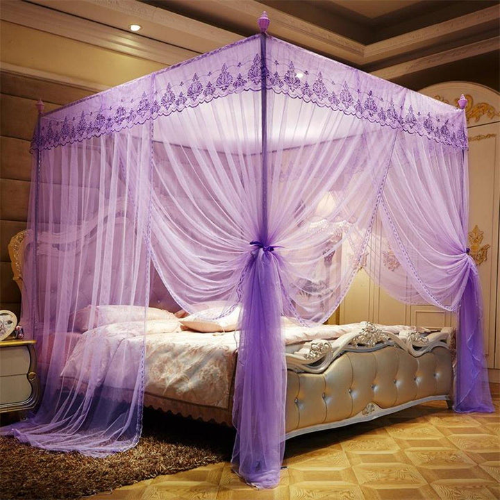 1.8x2.2m Four Corner Mosquito Net Bed Netting Curtain Panel Bedding Canopy for Home Bathroom Decor - MRSLM