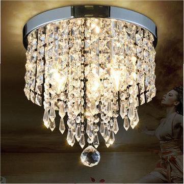 LED Pendant Ceiling Lamp Elegant Crystal Ball Light LED Chandelier Light Home Decor - MRSLM