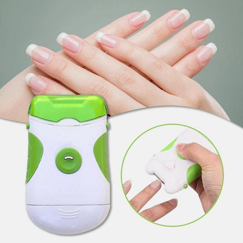 Electric Nail Clipper LED Light Nail File Manicure Pedicure Sets Health and Beauty Tools with Removable Head - MRSLM