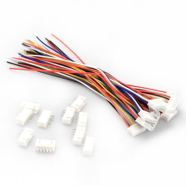 10Pcs DIY Mini Micro JST XH2.54mm 2PIN/3PIN/4PIN/5PIN/6PIN Connector Terminal Plug with Cable Wire 24AWG 15cm for RC Model Battery Receiver - MRSLM