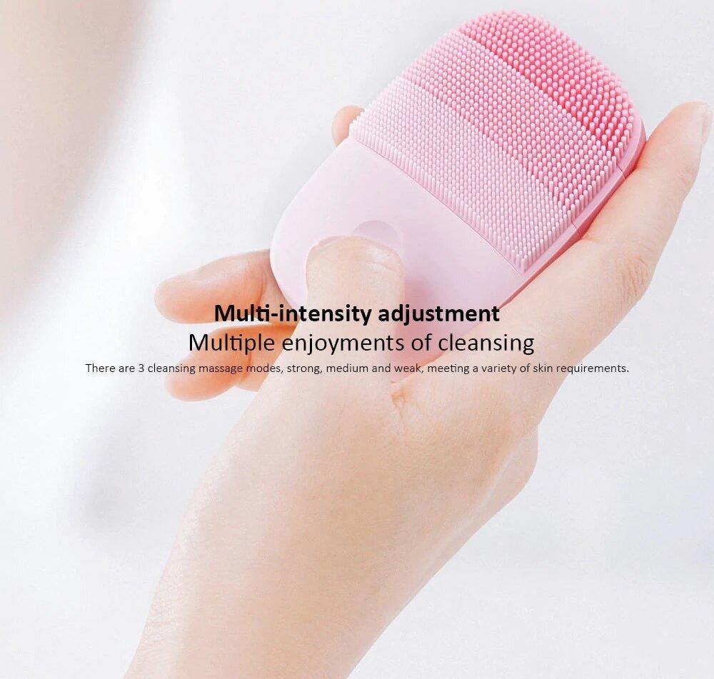 inFace Electric Deep Facial Cleaning Massage Brush Sonic Face Washing IPX7 Waterproof Silicone Face Cleanser - MRSLM