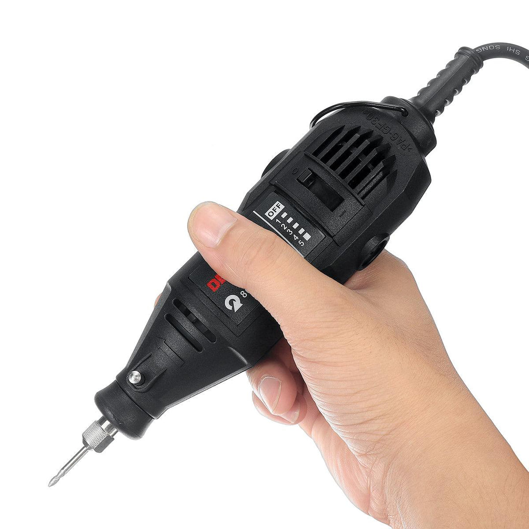 AC 220V/110V 180W Electric Rotary Tool Power Drills Grinder Engraver Polisher DIY Tool Micro Electric Drill Set With Accessories - MRSLM
