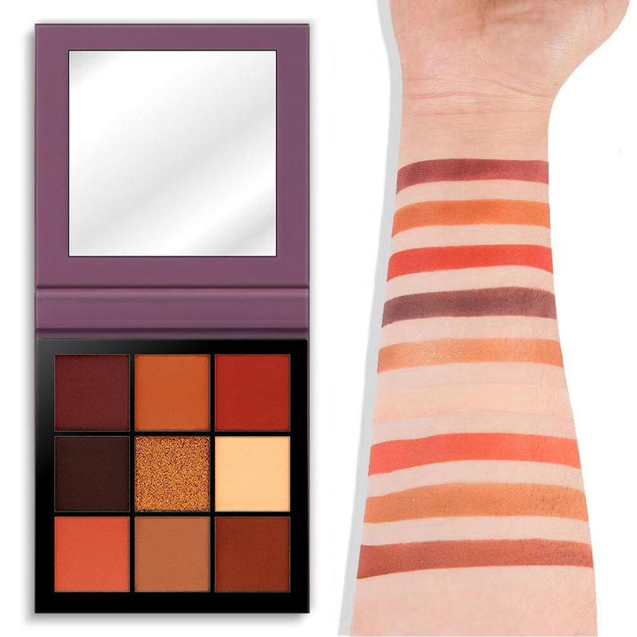 MIAOOL New 4 Style Eyeshadow Makeup Pallete With Mirror Glitter Matte Eye Shadow Highly Pigmented Nude Shinning Pressed Eyeshadow - MRSLM