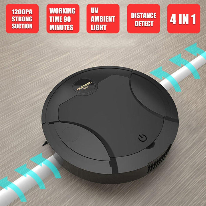 4 in 1 Smart UV Automatic Robot Vacuum Cleaner Sweeper Machine Mop Floor Cleaner Edge Clean - MRSLM