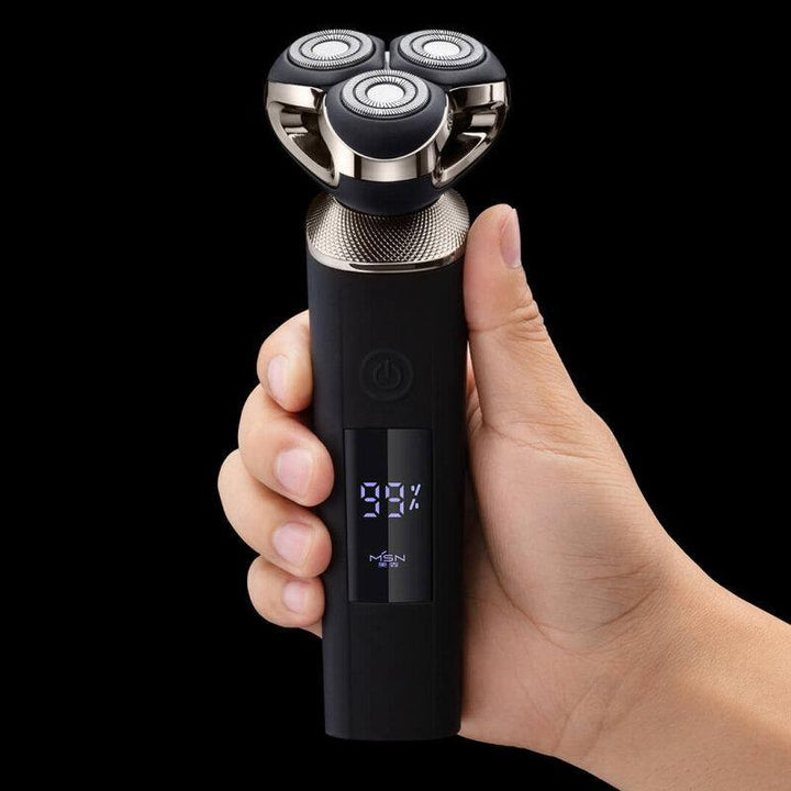 MSN Waterproof Smart Electric Shaver Large LCD Screen Cordless Type-C Rechargeable Dry Wet Shave Razor Self-washing 9100rpm Low Noise From YOU PIN - MRSLM