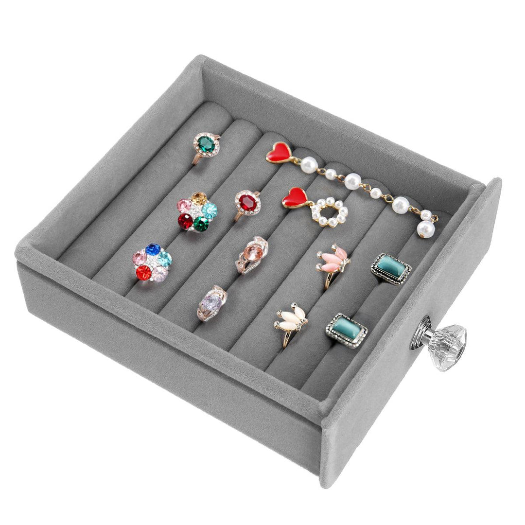Jewelry Storage Box Transparent Acrylic 176 Grooves 160 Holes Jewelry Display Case Ear Clip Ear Nail Earrings Storage Box - MRSLM