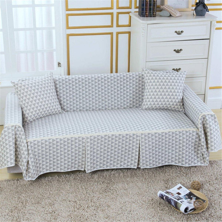 1/2/3 Seater Sofa Chair Covers Cotton linen Furniture Protector Couch Towel Skirt Thick Fabric Universal Sofa towel Cover - MRSLM