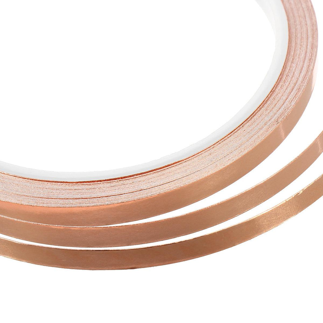 10M Adhesive Conductive Copper Foil Tape Single-sided Copper Slug Roll Tape Width 6/10/12/15/20mm - MRSLM