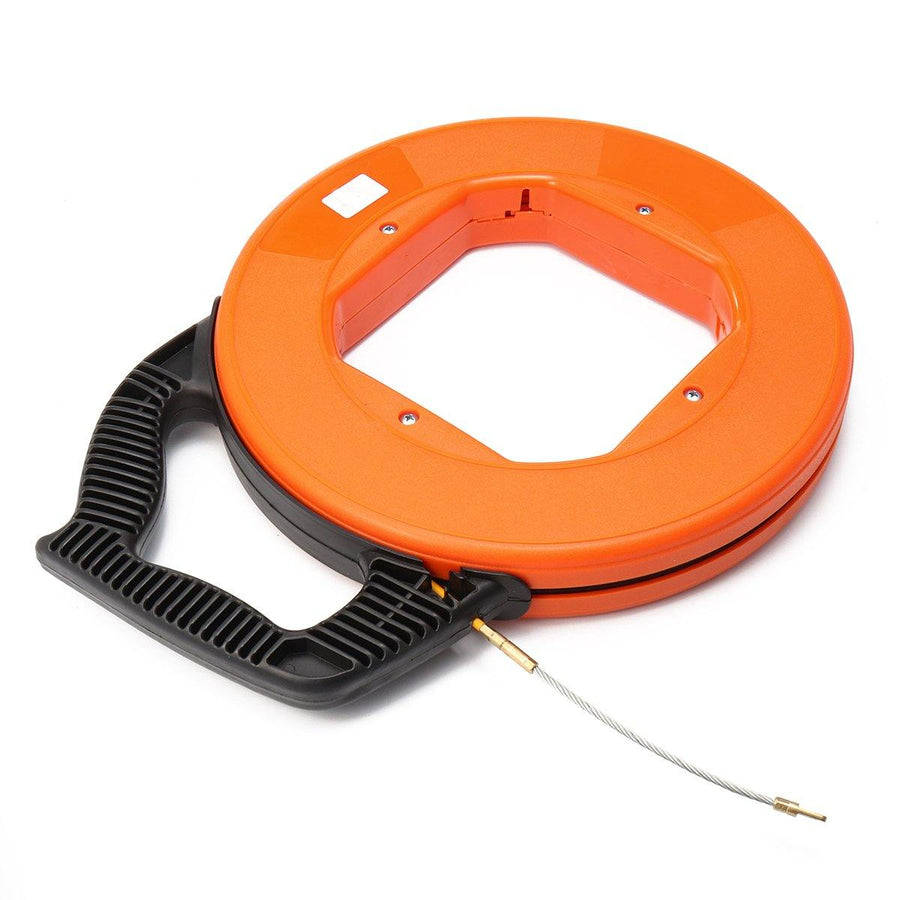 45m/60m/75m Fiberglass Cable Puller Fish Tape Reel Conduit Ducting Rodder Pulling Puller - MRSLM