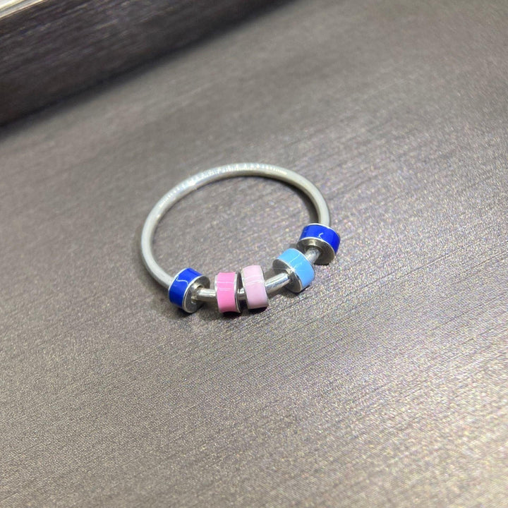 Women's Live Broadcast Net Celebrity Temperament Fashion Ring With Colorful Beads - MRSLM