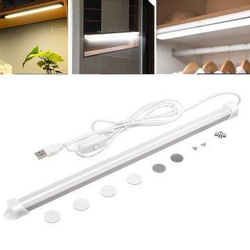 32CM 5W USB LED Rigid Strip Bar Tube Light Kitchen Cupboard Under Cabinet Lamp with Switch - MRSLM