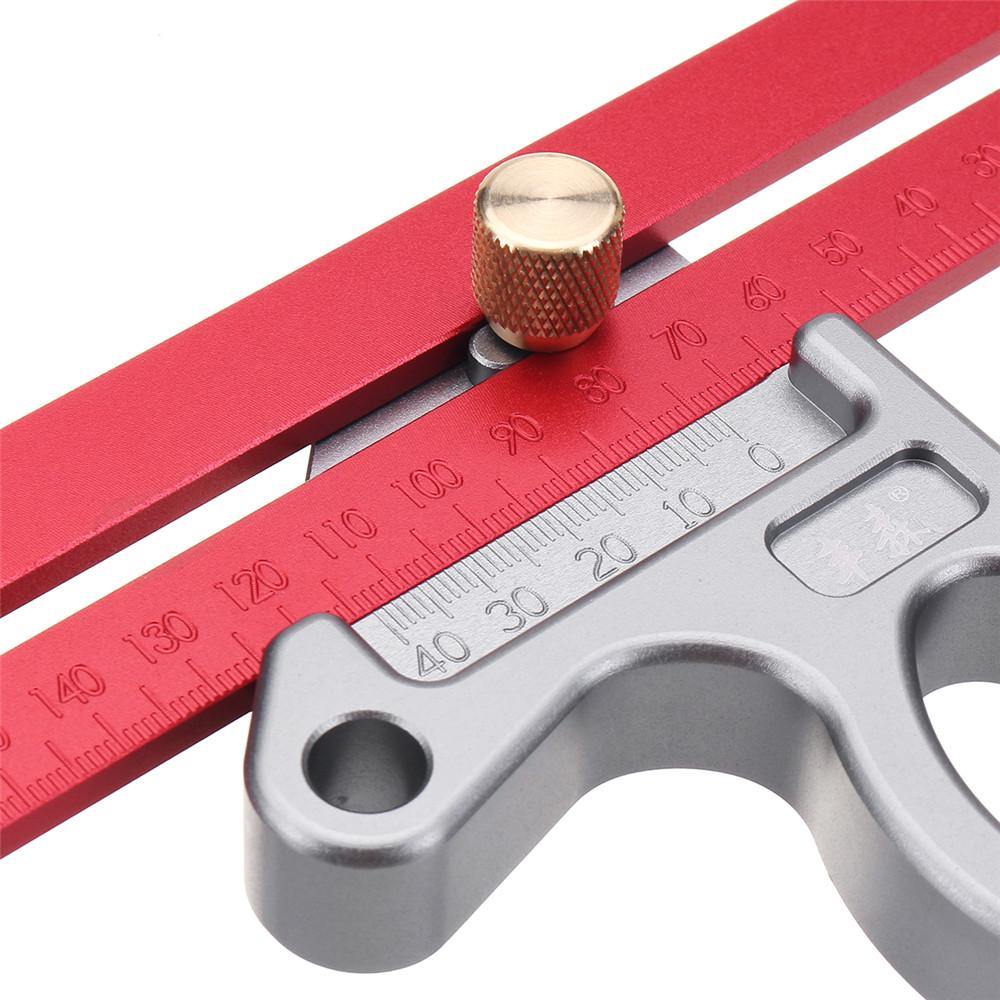 Drillpro Woodworking Angle Ruler 45/90 Degree Ruler Scribe Gauge Measuring Tool - MRSLM
