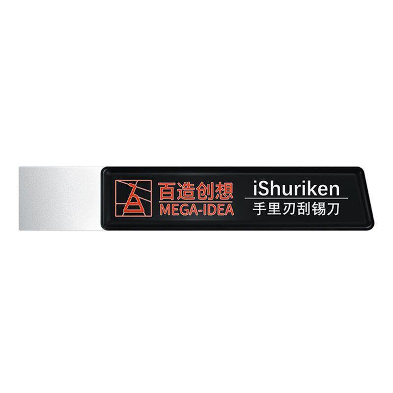 Qianli iShuriken Memory Metal Solder Paste Tin Scrapers Wear-resistant Flat Oblique Mouth for iPhone Plant Tin Net Repair Tools - MRSLM