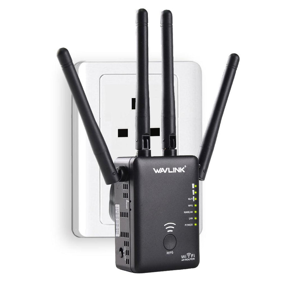 Wavlink AC1200 1200Mbps Dual Band 4x3dBi External Antennas Wireless WIFI Repeater Router - MRSLM