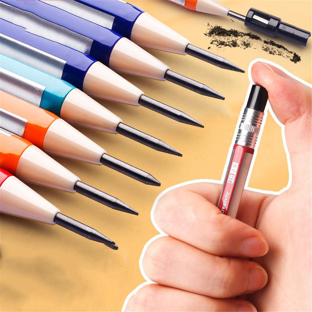 1pc 2.0mm Mechanical Pencil Own a Sharpener 2B pencil Automatic Pencil Drawing Sketch Office Supplies Stationery (Random Color) - MRSLM