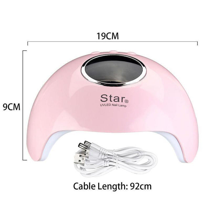 Star6 12Leds USB Lamp for Manicure UV Nail Lamp Nail Dryer for Nail LED UV Lamp 24W LCD Display Drying All Gels Nail Art Tools - MRSLM